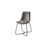 Gallery Direct Set of 2 Hawking Dining Chairs in Charcoal PU Leather Gallery Direct Set of 2 Hawking Dining Chairs in Charcoal PU Leather