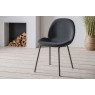 Gallery Direct Set of 2 Flanagan Dining Chairs in Grey Velvet