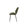 Gallery Direct Set of 2 Manford Fabric Dining Chairs in Bottle Green Gallery Direct Set of 2 Manford Fabric Dining Chairs in Bottle Green