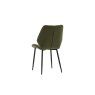 Gallery Direct Set of 2 Manford Fabric Dining Chairs in Bottle Green Gallery Direct Set of 2 Manford Fabric Dining Chairs in Bottle Green