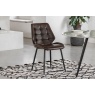 Gallery Direct Set of 2 Manford Leather Dining Chairs in Brown Gallery Direct Set of 2 Manford Leather Dining Chairs in Brown