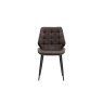 Gallery Direct Set of 2 Manford Leather Dining Chairs in Brown Gallery Direct Set of 2 Manford Leather Dining Chairs in Brown