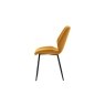 Gallery Direct Set of 2 Manford Fabric Dining Chairs in Saffron Gallery Direct Set of 2 Manford Fabric Dining Chairs in Saffron