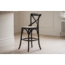 Gallery Direct Set of 2 Cafe Black Oak Bar Stools with Rattan Seat Gallery Direct Set of 2 Cafe Black Oak Bar Stools with Rattan Seat