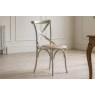 Gallery Direct Set of 2 Cafe White Oak Dining Chairs with Rattan Seat
