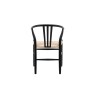 Gallery Direct Set of 2 Whitney Black Elm Wishbone Back Dining Chairs with Woven Seat Gallery Direct Set of 2 Whitney Black Elm Wishbone Back Dining Chairs with Woven Seat