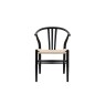 Gallery Direct Set of 2 Whitney Black Elm Wishbone Back Dining Chairs with Woven Seat Gallery Direct Set of 2 Whitney Black Elm Wishbone Back Dining Chairs with Woven Seat