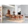 G Plan Winchester Retro Oak 130-170cm D-End Extending Dining Table Set & 4 Flora Orange Chairs G Plan Winchester Retro Oak 130-170cm D-End Extending Dining Table Set & 4 Flora Orange Chairs