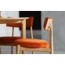 G Plan Winchester Retro Oak 130-170cm D-End Extending Dining Table Set & 4 Flora Orange Chairs G Plan Winchester Retro Oak 130-170cm D-End Extending Dining Table Set & 4 Flora Orange Chairs