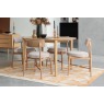 G Plan Winchester Retro Oak 130-170cm D-End Extending Dining Table Set & 4 Flora Taupe Chairs G Plan Winchester Retro Oak 130-170cm D-End Extending Dining Table Set & 4 Flora Taupe Chairs
