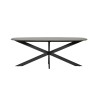Sadie Industrial 160cm Dining Table in Smoke Finish