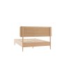 Gallery Direct Hatfield Natural Oak Bed Frame with Upholstered Headboard Gallery Direct Hatfield Natural Oak Bed Frame with Upholstered Headboard