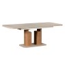 Arlo Natural Oak 160-200cm Extending Dining Table with Travertine Ceramic Top Arlo Natural Oak 160-200cm Extending Dining Table with Travertine Ceramic Top