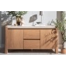 Arlo Natural Oak Wide Sideboard with Travertine Ceramic Top Arlo Natural Oak Wide Sideboard with Travertine Ceramic Top