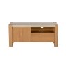 Arlo Natural Oak TV Unit with Travertine Ceramic Top Arlo Natural Oak TV Unit with Travertine Ceramic Top