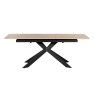 Jaxon 160-220cm Extending Dining Table with HPL Oak Finish Top & Black Metal Legs Jaxon 160-220cm Extending Dining Table with HPL Oak Finish Top & Black Metal Legs
