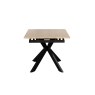 Jaxon 160-220cm Extending Dining Table with HPL Oak Finish Top & Black Metal Legs Jaxon 160-220cm Extending Dining Table with HPL Oak Finish Top & Black Metal Legs