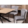 Jaxon 160-220cm Extending Dining Table with HPL Oak Finish Top & Black Metal Legs Jaxon 160-220cm Extending Dining Table with HPL Oak Finish Top & Black Metal Legs