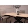 Jaxon 160-220cm Extending Dining Table with HPL Oak Finish Top & Black Metal Legs Jaxon 160-220cm Extending Dining Table with HPL Oak Finish Top & Black Metal Legs