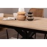 Jaxon 160-220cm Extending Dining Table with HPL Oak Finish Top & Black Metal Legs Jaxon 160-220cm Extending Dining Table with HPL Oak Finish Top & Black Metal Legs