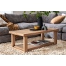 Oakley Reclaimed Wood Coffee Table in Rustic Buff Finish