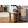 Oakley Reclaimed Wood Lamp Table in Rustic Buff Finish