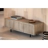 Gallery Direct Panelled Smoked Oak Media TV Unit Gallery Direct Panelled Smoked Oak Media TV Unit
