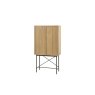 Gallery Direct Panelled Smoked Oak Cocktail Cabinet Gallery Direct Panelled Smoked Oak Cocktail Cabinet