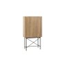 Gallery Direct Panelled Smoked Oak Cocktail Cabinet Gallery Direct Panelled Smoked Oak Cocktail Cabinet