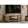 Gallery Direct Voss Mango Wood Slatted Media TV Unit Gallery Direct Voss Mango Wood Slatted Media TV Unit