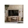 Gallery Direct Voss Mango Wood Slatted Media TV Unit Gallery Direct Voss Mango Wood Slatted Media TV Unit