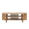 Gallery Direct Voss Mango Wood Slatted Media TV Unit Gallery Direct Voss Mango Wood Slatted Media TV Unit
