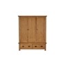 Salisbury Waxed Premium Oak Triple Wardrobe Salisbury Waxed Premium Oak Triple Wardrobe