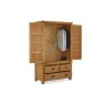 Salisbury Waxed Premium Oak Gents 3 Drawer Wardrobe Salisbury Waxed Premium Oak Gents 3 Drawer Wardrobe