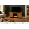 Salisbury Waxed Premium Oak Large Media Stand