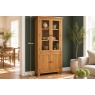 Salisbury Waxed Premium Oak Display Cabinet