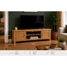 Salisbury Waxed Premium Oak Large Low Line Media Stand