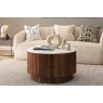 Harvard Reeded Mango Wood Storage Coffee Table with Marble Top Harvard Reeded Mango Wood Storage Coffee Table with Marble Top