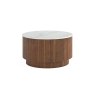 Harvard Reeded Mango Wood Storage Coffee Table with Marble Top Harvard Reeded Mango Wood Storage Coffee Table with Marble Top