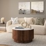 Harvard Reeded Mango Wood Storage Coffee Table with Marble Top Harvard Reeded Mango Wood Storage Coffee Table with Marble Top