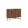 Harvard Reeded Mango Wood Small Sideboard with Marble Top Harvard Reeded Mango Wood Small Sideboard with Marble Top