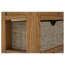 Burford Country Oak Console Table with Basket Burford Country Oak Console Table with Basket