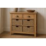 Burford Country Oak Console Table with Basket Burford Country Oak Console Table with Basket