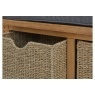 Burford Country Oak Hallway Bench with Basket Burford Country Oak Hallway Bench with Basket