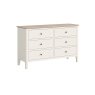 Marlow Oak Painted Coconut White 6 Drawer Chest of Drawers Marlow Oak Painted Coconut White 6 Drawer Chest of Drawers