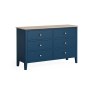 Marlow Oak Painted Navy Blue 6 Drawer Chest of Drawers Marlow Oak Painted Navy Blue 6 Drawer Chest of Drawers