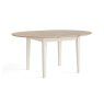 Marlow Oak Painted Coconut White Round Extending Dining Table Marlow Oak Painted Coconut White Round Extending Dining Table