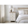 Modern Country Painted Oak Coconut White Bedside Table