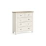 Modern Country Painted Oak Coconut White 2 Over 3 Chest of Drawers Modern Country Painted Oak Coconut White 2 Over 3 Chest of Drawers