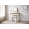 Modern Country Painted Oak Coconut White Single Drawer Dressing Table Desk